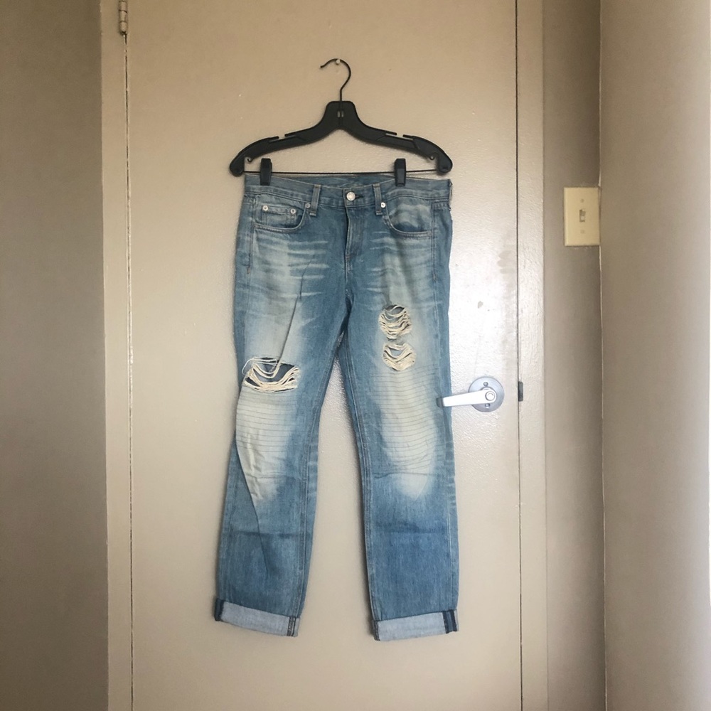 Rag & Bone boyfriend style cropped jeans, size 31